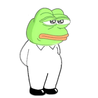 😉 3e8383c9 Pepe the Frog Пепе, Лягушка, Мем, Интернет-мем, Грустная лягушка, Мультфильм telegram sticker