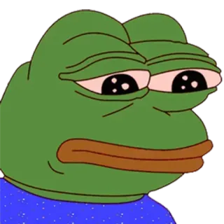🗽 481895b7 Pepe the Frog Пепе лягушонок, Мем, Грустный, Интернет-мем, Лягушка telegram sticker