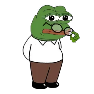 🗽 5a98ca80 Pepe the Frog пепе, мем, лягушка, интернет-мем, мультфильм, персонаж telegram sticker