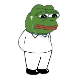 🗽 76e669e7 Pepe the Frog пепе, лягушка, грустный, мем, интернет мем, стикер telegram sticker