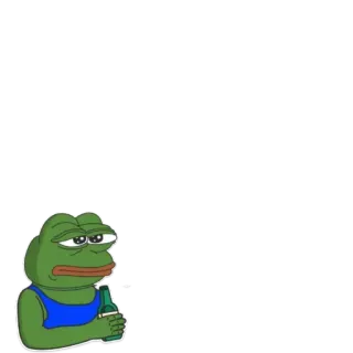 🗽 e3caba74 Pepe the Frog пепе, лягушка, мем, пьющий, персонаж, мультфильм, интернет культура telegram sticker