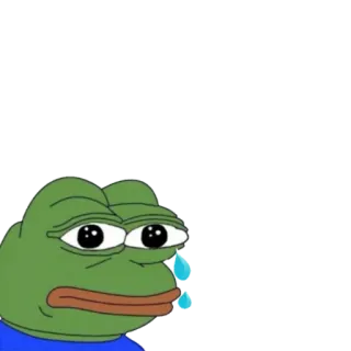 🗽 e6f0ff73 Pepe the Frog Мем, Пепе, Лягушка, Интернет мем, Грустный, Плачущий telegram sticker