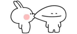 😘 52b475cf กระต่าย, จูบ, การ์ตูน, น่ารัก, ความรัก, แอนิเมชั่น telegram sticker