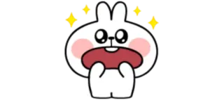 😍 c38de8f9 กระต่าย, การ์ตูน, คาวาอิ, น่ารัก, ประกาย telegram sticker