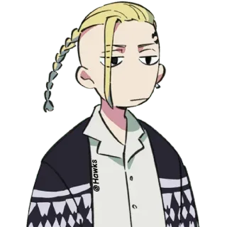 😐 2ac30333 @Hawks Cartoon, Animatie, Anime, Personage, Man telegram sticker