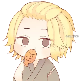 😋 36acb561 @HAWKKS Anime, Cartoon, Personage, Chibi, Schattig, Eten, Fanart telegram sticker