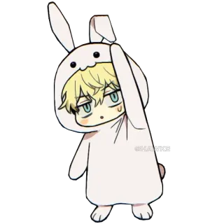 🐰 4412172b @HAWKS Anime, Cartoon, Konijn, Konijntje, Personage, Mascotte, Schattig telegram sticker