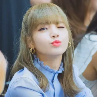 🐬 ab0a01c5 donna, persona, camicetta, occhiolino, coreano, cantante whatsapp sticker