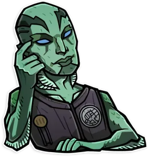 🤓 6128337d Fantasy, Postać, Wojownik, Sci-fi, Obcy telegram sticker