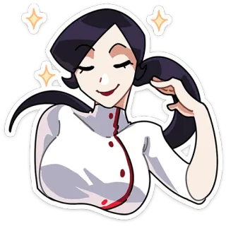 ⭐ c0c0d547 Cartoon, Frau, Funkelnd, Anime, Koch telegram sticker