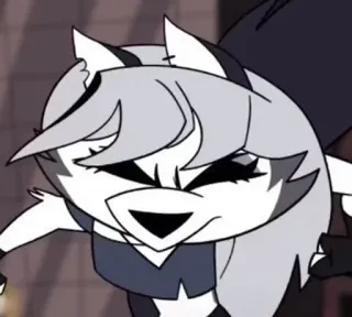 🗿 0878ead4 Loona Helluva Boss piekielny ogar, Loona, Helluva Boss, kreskówka, postać telegram sticker