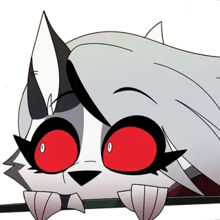 🤫 1694292c Loona Helluva Boss Kreskówka, Anime, Postać, Loona, Helluva Boss, Piekielny ogar telegram sticker