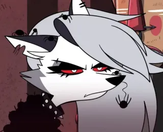 😒 4e8e4854 Loona Helluva Boss Loona, Helluva Boss, piekielny ogar, Anime, Kreskówka, Postać telegram sticker