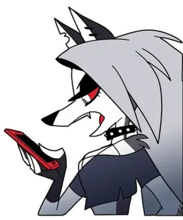 🙄 e1d7cf88 Loona Helluva Boss Loona, Helluva Boss, Kreskówka, Antropomorficzny, Anime, Naklejka telegram sticker