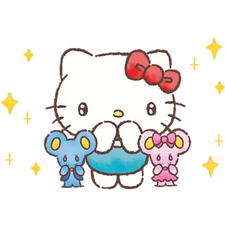 😍 048cd813 Hello Kitty hello kitty, sanrio, kawaii, mignon, dessin animé, paillettes, animaux telegram sticker