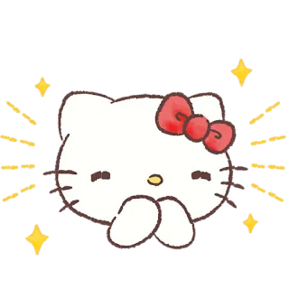 😂 3c735d6e Hello Kitty hello kitty, dessin animé, mignon, autocollant telegram sticker