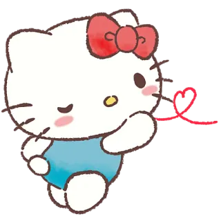 😘 97dcd173 Hello Kitty hello kitty, chat, mignon, kawaii, personnage, sanrio, dessin animé telegram sticker