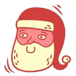 🙂 568239e9 Santa Claus ซานต้า, คริสต์มาส, วันหยุด, การ์ตูน, รื่นเริง telegram sticker