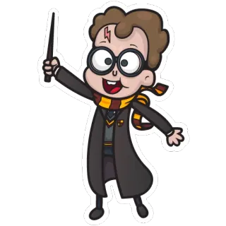 🙏 70747d03 Harry Potter harry potter, wizard, magic, character, fantasy, sticker, cartoon telegram sticker