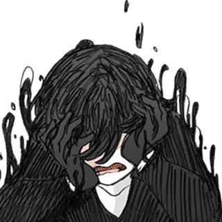 😫 523ea7d6 悲しい, ストレス, 不安, 暗い, 感情的 telegram sticker