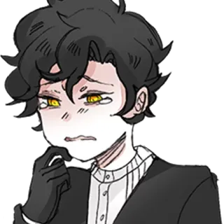 😣 70a000ac アニメ, キャラクター, 漫画, 表情, 悲しい, 物思い telegram sticker