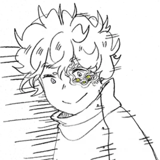 😐 91e394b8 アニメ, マンガ, キャラクター, 男の子, モンスター, 目 telegram sticker