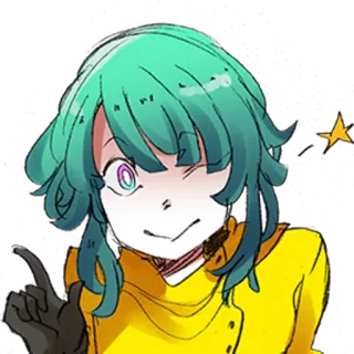 😉 d354b2fc アニメ, 漫画, カートゥーン, キャラクター, 女の子 telegram sticker