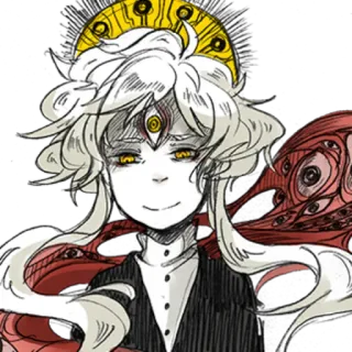 🤍 23873cf3 天使, オカルト, 目, ファンタジー, キャラクター, アート telegram sticker