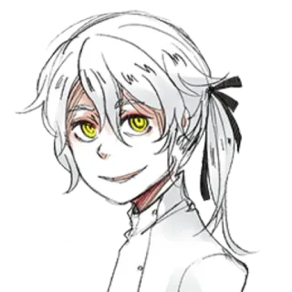 🤍 ede46466 アニメ, マンガ, 男の子, スケッチ, ポートレート, イラスト telegram sticker