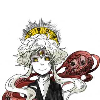 😣 9d462f4b 애니메이션, 소녀, 눈, 판타지, 캐릭터 telegram sticker