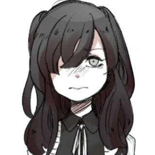 😢 c7e7ad37 애니메이션, 만화, 소녀, 슬픈, 감성적인 telegram sticker