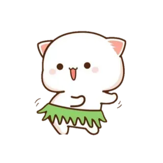 🧚‍♀ 697c28b1 복숭아, 고양이, 모찌, 훌라, 댄스, 귀여운 telegram sticker