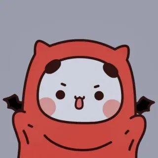 🤍 ea29c090 만화, 귀여운, 악마, 악령, 빨간색, 할로윈, 괴물 telegram sticker