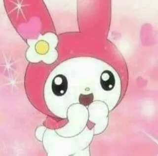 🌷 53792075 My Melody My Melody, Sanrio, imut, kawaii, kelinci, karakter, merah muda telegram sticker