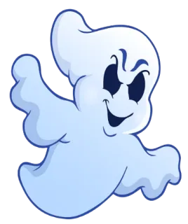 😠 a6026089 fantasma, spaventoso, halloween, cartone animato, personaggio, paranormale telegram sticker