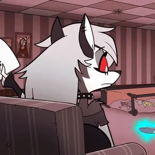 👩‍🚒 406cde10 Loona Helluva Boss 지옥견, 헬루바 보스, 만화, 애니메이션 whatsapp sticker