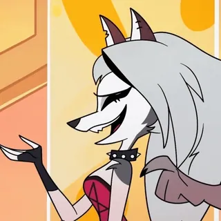 🫵 4ec4c6a3 Loona Helluva Boss 헬루바 보스, 루나, 만화, 늑대, 수인 whatsapp sticker