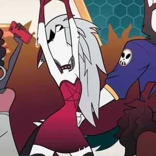 🙌 6d191e3d Loona Helluva Boss Loona, Helluva Boss, 만화, 애니메이션, 파티 whatsapp sticker