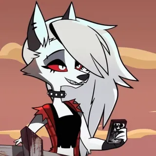 🎥 b80f020b Loona Helluva Boss 헬루바 보스, 루나, 만화, 애니메이션, 늑대, 수인 whatsapp sticker