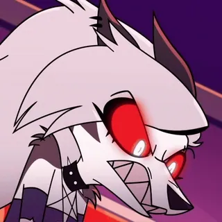 😡 c8e0e4be Loona Helluva Boss 지옥견, 루나, 헬루바 보스, 만화, 화난 whatsapp sticker