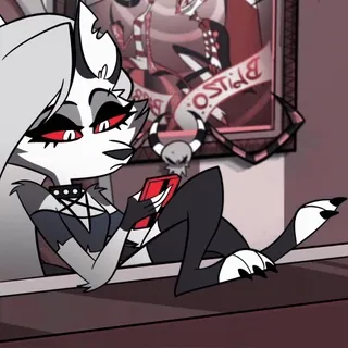 🖕 fda58757 Loona Helluva Boss 지옥견, 애니메이션, 만화, 악마, 루나, 헬루바 보스, 애니메이션 whatsapp sticker