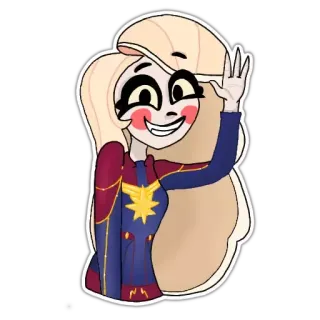 🙋‍♀ 73505264 Captain Marvel superhero, marvel, captain marvel, comic book, character, cartoon telegram sticker