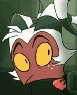 😒 3d6f21e7 Moxxie Helluva Boss vampier, cartoon, animatie, hel, demon whatsapp sticker