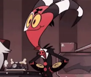 ✅ b5bfe040 Blitzo Helluva Boss Imp, Hel, Demon, Helluva Boss, Cartoon, Animatie whatsapp sticker