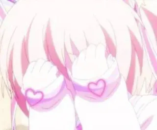 🧁 bed6f94e อนิเมะ, หัวใจ, สีชมพู, น่ารัก, เศร้า telegram sticker