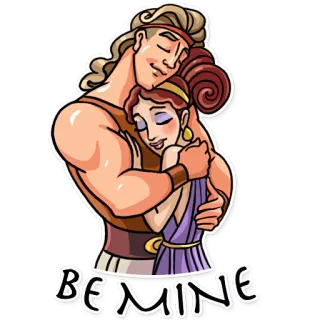 💑 12db6460 BE MINE любовь, романтика, пара, нежность, отношения, объятие telegram sticker