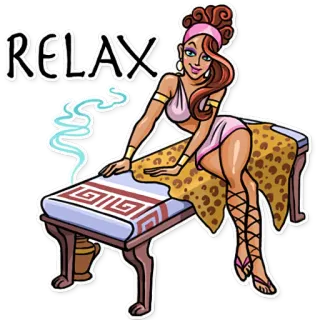 👥 4771dcb2 RELAX отдых, женщина, мультфильм, спа, массаж, красота, досуг telegram sticker