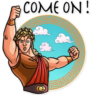 ✊ a782f0fb COME ON! Мышцы, Мотивация, Греческий, Бог, Геракл, Сильный telegram sticker