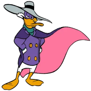 🙂 fdd0233d Darkwing Duck ダークウィング・ダック, カートゥーン, アヒル, マスクヒーロー, アニメ, ヒーロー telegram sticker