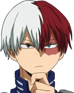 🤔 0801ead9 Shoto Todoroki My Hero Academia Anime, My Hero Academia, Shoto Todoroki, Manga, Héros, Personnage telegram sticker